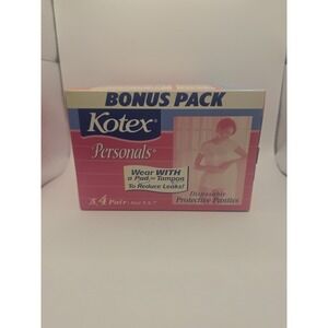 Vintage Kotex Personals Protective Panties 4pk Disposable Panty Size 5/6/7  1997
